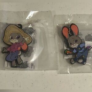 Pair of Zootopia Judy Hopps keychains